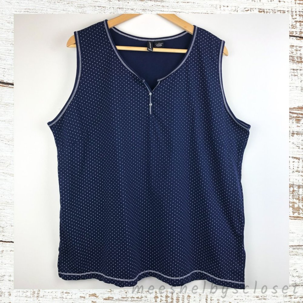 Jason Maxwell Polka Dot Plus Size 2X Tank Top